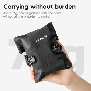Borsa da Sella per <span class=keywords><strong>Bicicletta</strong></span> ESLNF, Borsa Pieghevole in Nylon Resistente con Manopola di Bloccaggio Rotante per Attrezzi da Ciclismo - Product Image 5