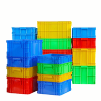 Boîte de retournement en plastique solide, empilable, recyclable, boîtes de rangement, bacs, caisse logistique en HDPE