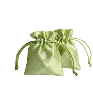 Custom Satin Silk Drawstring Jewelry Gift Bags Delicate Wedding Favor <b>Packaging</b> for Christmas Gifts <b>Textile</b> <b>Packaging</b> - Product Image 2