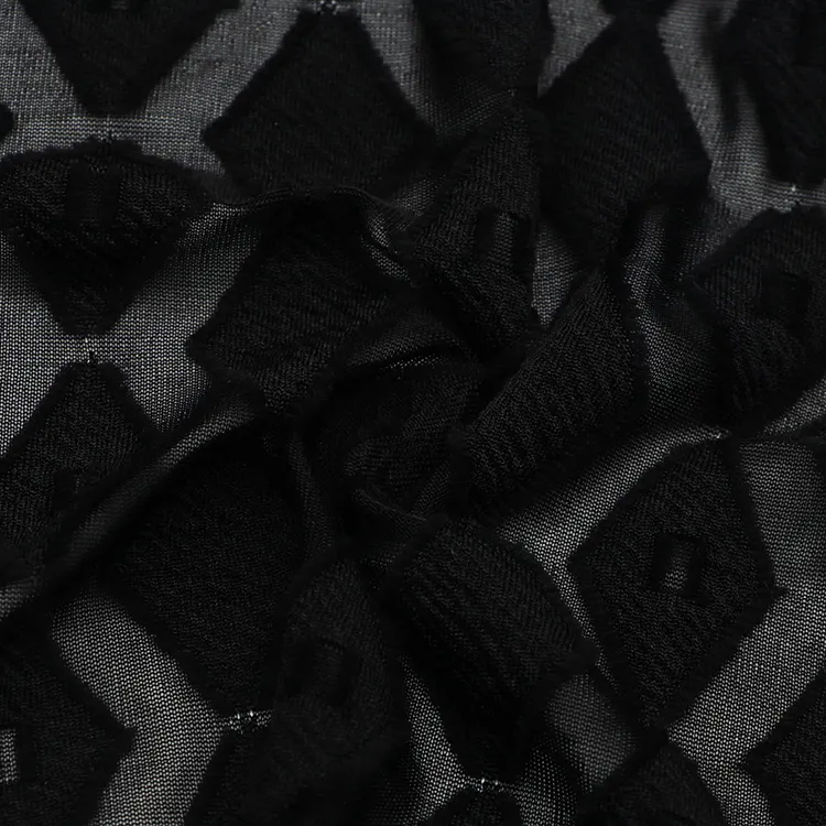 Custom Wholesale Flower Cutting Polyester Fabric Stretch Woven Soft Fabrics Satin Jacquard Fabric For Textile Garment