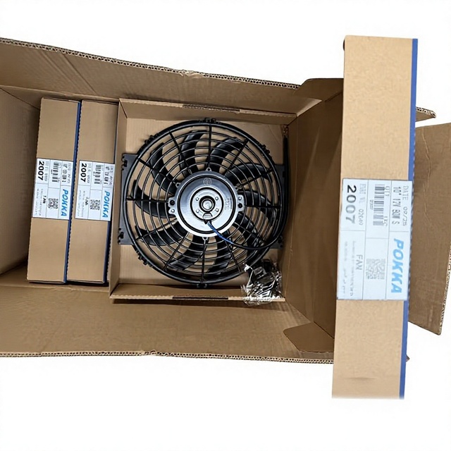 Car Radiator Fan 2007 12V 80W Cooling System Replacement Part High Airflow Low Power Consumption for Automotive Workshop