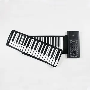 Piano Digital Mini bayi portabel kecil, mainan anak Keyboard silikon elektronik pintar 88 tombol