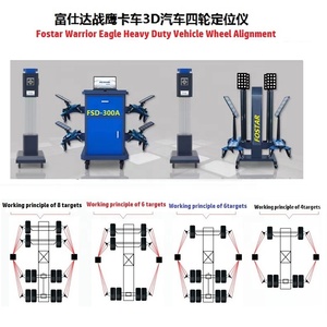 Alineador de ruedas de plataforma de posicionamiento de cuatro ruedas de camión pesado <span class=keywords><strong>3D</strong></span> preciso de gama alta con certificación CE Fostar Warrior Eagle 2017 - Product Image 2
