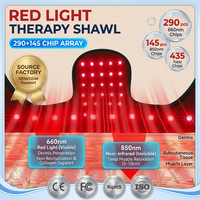 Châle enveloppant 3-en-1 à 145 LED pour thérapie par lumière rouge, pour le confort du cou, du dos et du corps