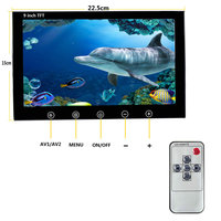 Kamera Video Memancing Bawah Air Panoramik Kubah Berputar 360 Derajat 9 Inci 20m-100m dengan 20 LED untuk Memancing di Es/Laut