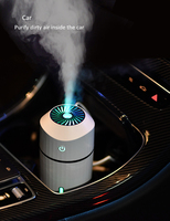 320ml अल्ट्रासोनिक शांत धुंध Humidifier यूएसबी कार हवा Humidifier