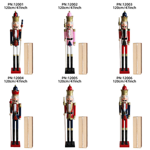 <span class=keywords><strong>Décoration</strong></span> de fête d'activités de Noël en intérieur et en <span class=keywords><strong>extérieur</strong></span>, statue géante de Noël de 120 cm, <span class=keywords><strong>décoration</strong></span> de soldat casse-noisette en bois - Product Image 2