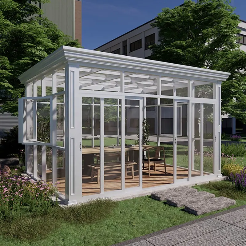 VERCHA Wintergarten Glashaus Aluminium im Freien, Hochwertiger Garten Wintergarten, Wintergarten im Freien Großhandel