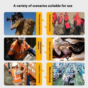 Young Reporterカスタムロゴプリント反射安全ベストマルチフラップポケットパンツサマーキャンプボランティア作業用ジッパー - Product Image 3