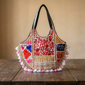 BS INTERNATIONAL Bolsos de Mano de Cuero Genuino Multicolor Hechos a Mano para Mujer, Gran Capacidad, Impermeables, con Compartimento Extraíble - Product Image 1