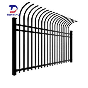 Athènes Acier au carbone ornemental 8x6 ft Guardian Style fer clôture de qualité commerciale mur extérieur incurvé Kit de panneau de clôture en acier - Product Image 2