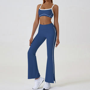 Traje <span class=keywords><strong>de</strong></span> deportes al aire libre Naked Tight Fitness Yoga Activewear Wear Thin Shoulder Strap Transpirable Contraste Color Cintura - Product Image 6