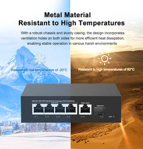 Switch POE Gigabit Completo de 6 Puertos con Función VLAN Hengxin, Switch Ethernet No Administrado de 65W para Cámaras IP <span class=keywords><strong>Tplink</strong></span> - Product Image 6