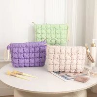 Tas kosmetik genggam kasual wanita, tas riasan lipat pola Cloud trendi baru, kantong kosmetik portabel genggam kasual hadiah promosi murah