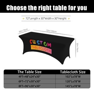 Mantel de Poliéster Antideslizante con Cinta Elástica Anular, Fijación en las Cuatro Esquinas, Ajuste Firme, Reduce el Deslizamiento, para Diversos Tipos de Mesa - Product Image 3