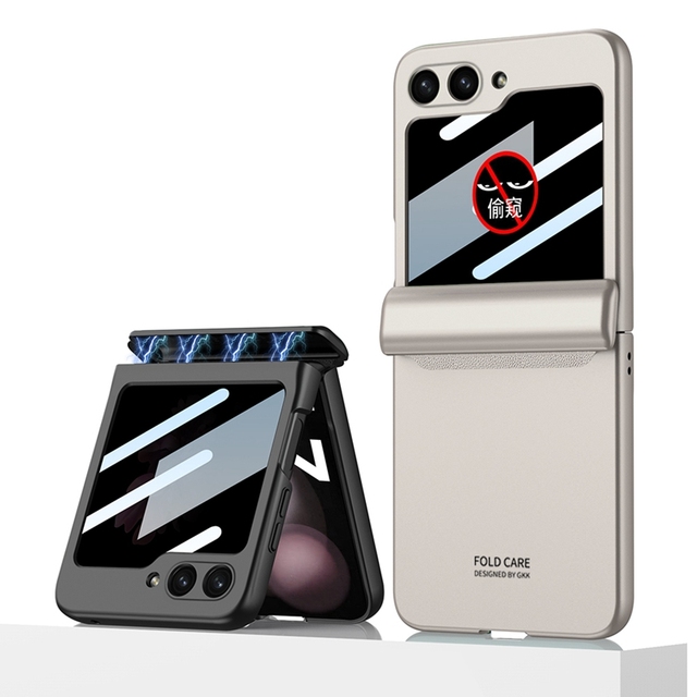 GKK Folding Mobile Phone Magnet Hinge Full Cover Film Protective Phone Case for Samsung Galaxy Z Flip 6 5G Flip5 4 3
