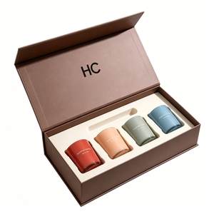 Boîte d'emballage de bougies parfumées à fermeture magnétique haut de gamme, boîte cadeau rigide de luxe en forme de livre avec logo personnalisé, fabricant en gros - Product Image 1
