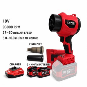Souffleur sans fil industriel de qualité DIY avec moteur sans balais turbocompressé et batterie puissante pour Makita 20V - Product Image 4