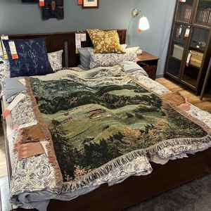 Welcome Gifts Nordic for Dolomites Scenic Eco-Friendly Cotton Tapestry Decorative <b>Sofa</b> Home Cover <b>Camping</b> Mat Weaving Blanket - Product Image 2