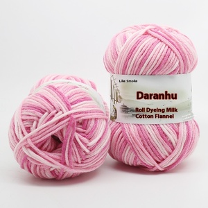 Bufanda de alta tenacidad de 5 hebras de grosor medio, hilo de algodón teñido con degradado para tejer a mano, suéteres, zapatos de ganchillo, hilo mezclado - Product Image 6