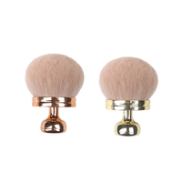 Pinceau de fond de teint végétalien professionnel personnalisé, service en 3 jours, manche métallique durable, tête ronde, pinceau de maquillage haut de gamme, fournisseur en gros