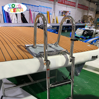 Yacht gonflable à point de goutte en teck, plateforme de dessins animés, yoga, eau pour baignade, vendu avec échelle, nouveauté 2020