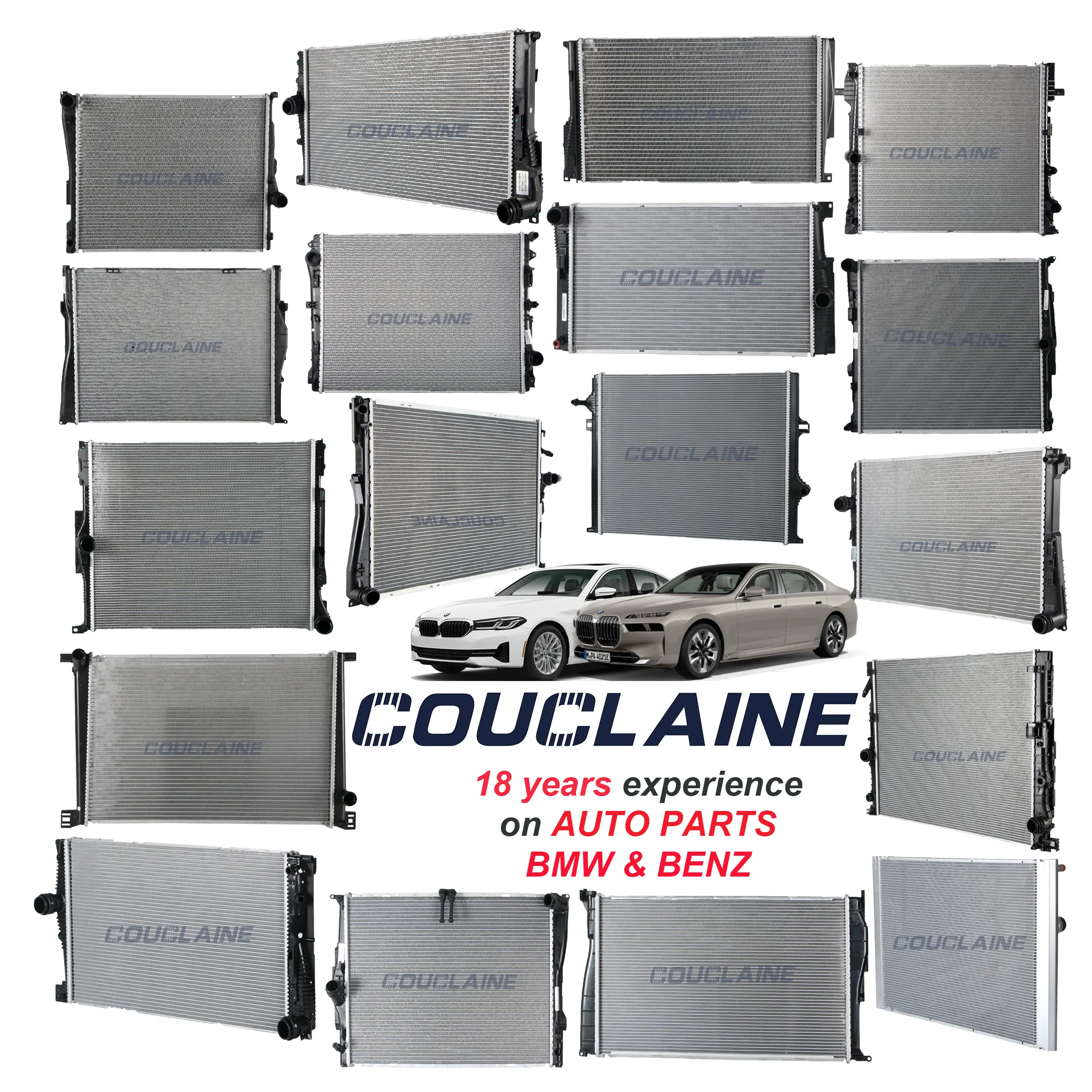 Sistema de refrigeración automático COUCLAINE, sistema de motor, radiador enfriador de aceite de transmisión para BMW, Mercedes Benz