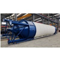 Portable 50 m³ Silo de ciment de stockage de poudre de béton mobile horizontal entièrement automatique avec pompe Silo de ciment vertical