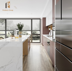 Moderne Rosa Küchenschränke Fabrikverkauf Flachpack-Küchenschränke Neue Komplette Küchenschrank-Designs - Product Image 3