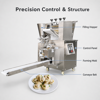 Machine automatique de fabrication de samosas, gyozas, empanadas, wontons et pierogis en acier inoxydable de qualité alimentaire, facile à nettoyer