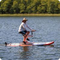 Vélos aquatiques gonflables SUP Bicycle PE + Metal Pedal Paddle Board Sport Yacht for Sea Water Adventures for Lake