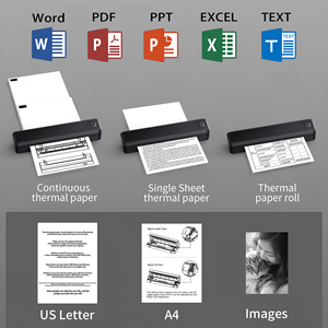 Không dây nhiệt A4 xách tay mini máy in 1500mAh cho giao diện cho điện thoại máy tính du lịch ứng dụng miễn phí kho - Product Image 6