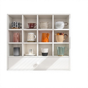 ชั้นวางแก้วไม้แบบตั้งพื้นสำหรับโต๊ะอาหารและชุดน้ำชา - Product Image 2