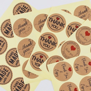 Biểu Tượng Tùy Chỉnh Nhãn Kraft Giấy Dán Vòng 2 Inch Vòng Tròn Hình Dạng Nhãn Nhãn Vòng Cảm Ơn Bạn Sticker Cho Doanh Nghiệp Nhỏ - Product Image 1