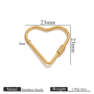 Conectores de Acero Inoxidable con Cierre de Rosca y Resorte para Joyería, Baño PVD al Vacío, para Pulseras y Collares, Venta al por Mayor - Product Image 6