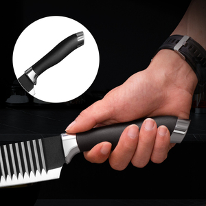 Cuchillo de Chef Profesional con Acabado Negro, Hoja de Acero Inoxidable, Mango Antideslizante para Preparación en Estación de <span class=keywords><strong>Mise</strong></span> en <span class=keywords><strong>Place</strong></span> - Product Image 3