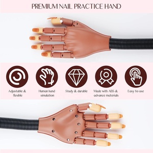 Mano <span class=keywords><strong>de</strong></span> práctica <span class=keywords><strong>para</strong></span> <span class=keywords><strong>uñas</strong></span> acrílicas, <span class=keywords><strong>manos</strong></span> postizas móviles flexibles, kit <span class=keywords><strong>de</strong></span> <span class=keywords><strong>uñas</strong></span> <span class=keywords><strong>de</strong></span> mano <span class=keywords><strong>de</strong></span> entrenamiento <span class=keywords><strong>de</strong></span> manicura <span class=keywords><strong>para</strong></span> principiantes - Product Image 4