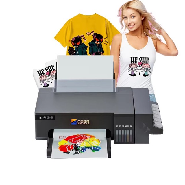 ZYJJ L8050 Automatic A4 DTF Inkjet Printer 210mm High-Speed Refillable Ink Tank for Customizable T-Shirt Logo Printing