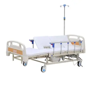 nursing home care bed electric medical bed prices 5 function patient hospital bed with petty commode for clinic