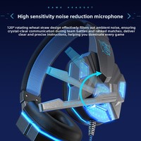 Casque de jeu filaire le plus vendu, compatible PC, microphone intégré, son stéréo, annulation active du bruit (ANC), cuir tanné, 2,2 m