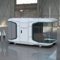 Capsule de camping design luxueux à la mode moderne/Capsule spatiale préfabriquée avec système intelligent