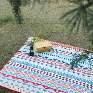 Storage Pouch Waterproof <b>Foldable</b> Outdoor Picnic Blanket Portable <b>Beach</b> Camping Mat With Magnet Straps - Product Image 3