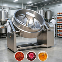 Machine de traitement entièrement automatique de la sauce chili et du caramel, mélangeur de cuisson au gaz