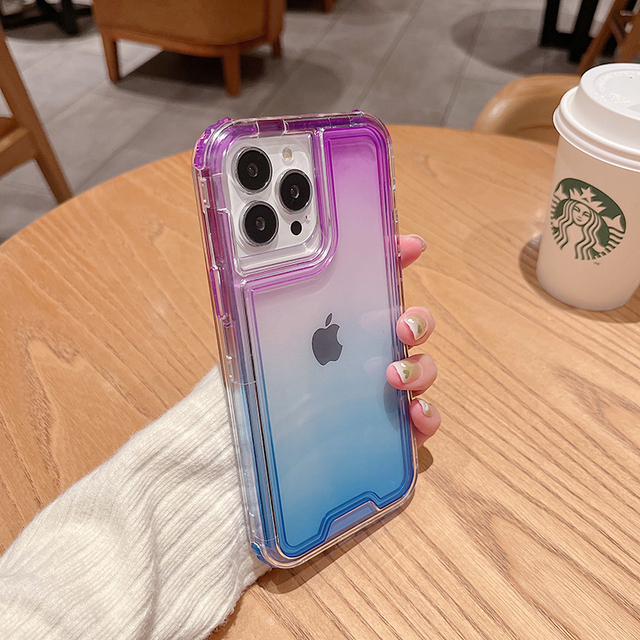 Colorful Combo Case TPU PC Shockproof Bumper Mobile Phone Case for Iphone 11/12/13 Pro Max