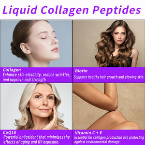 Sachets de peptides liquides oraux de <span class=keywords><strong>collagène</strong></span> personnalisés de qualité supérieure <span class=keywords><strong>Collagène</strong></span> marin biotine CoQ10 Vitamines C E Soutient la santé des cheveux, de la peau et des ongles - Product Image 4