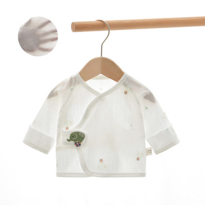 Blusa de Bebé con Espalda Descubierta, 52% Algodón Puro, Top de Verano para Recién Nacidos de 0 a 3 Meses, Clase A, Unisex - Product Image 1