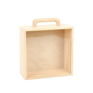 Wooden <b>Gift</b> <b>Box</b> <b>With</b> Acrylic <b>Lid</b> Rectangle Pine Handmade For Holidays Birthdays Weddings Packaging - Product Image 3