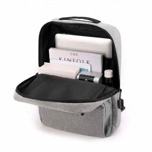 Factory Wholesale Unisex Waterproof Laptop <b>Backpack</b> USB Oxford Polyester Arcuate Shoulder Strap Custom Logo - Product Image 2