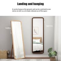 Espejo de pie de cuerpo entero de cristal para dormitorio, espejo de pared para sala de estar, muebles personalizados, de fábrica, de moda.
