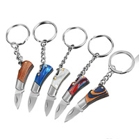 Couteau pliant miniature portable, tranchant, avec porte-clés, idéal pour l'extérieur et le déballage de colis express
